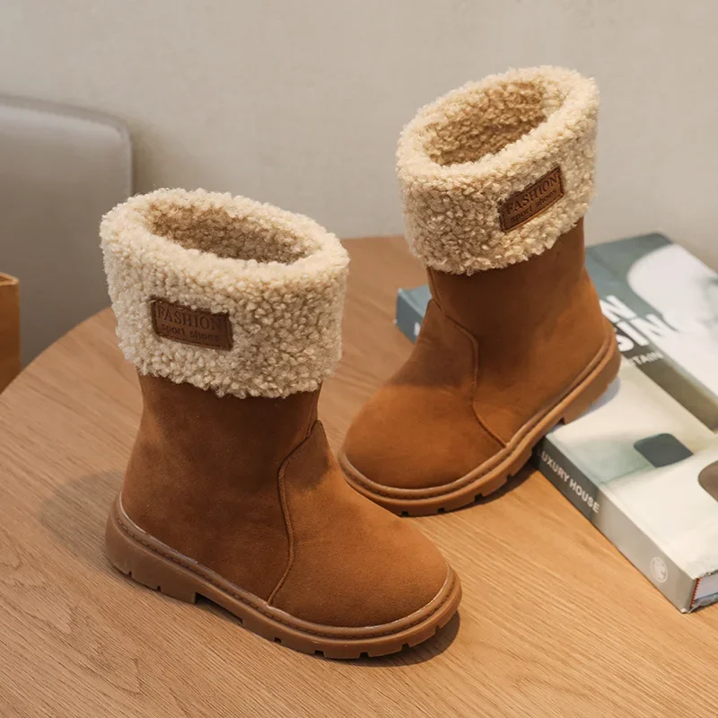 Kids Outdoor Zipline - Sepatu Bot Panjang Kasual Berlapis Suede
