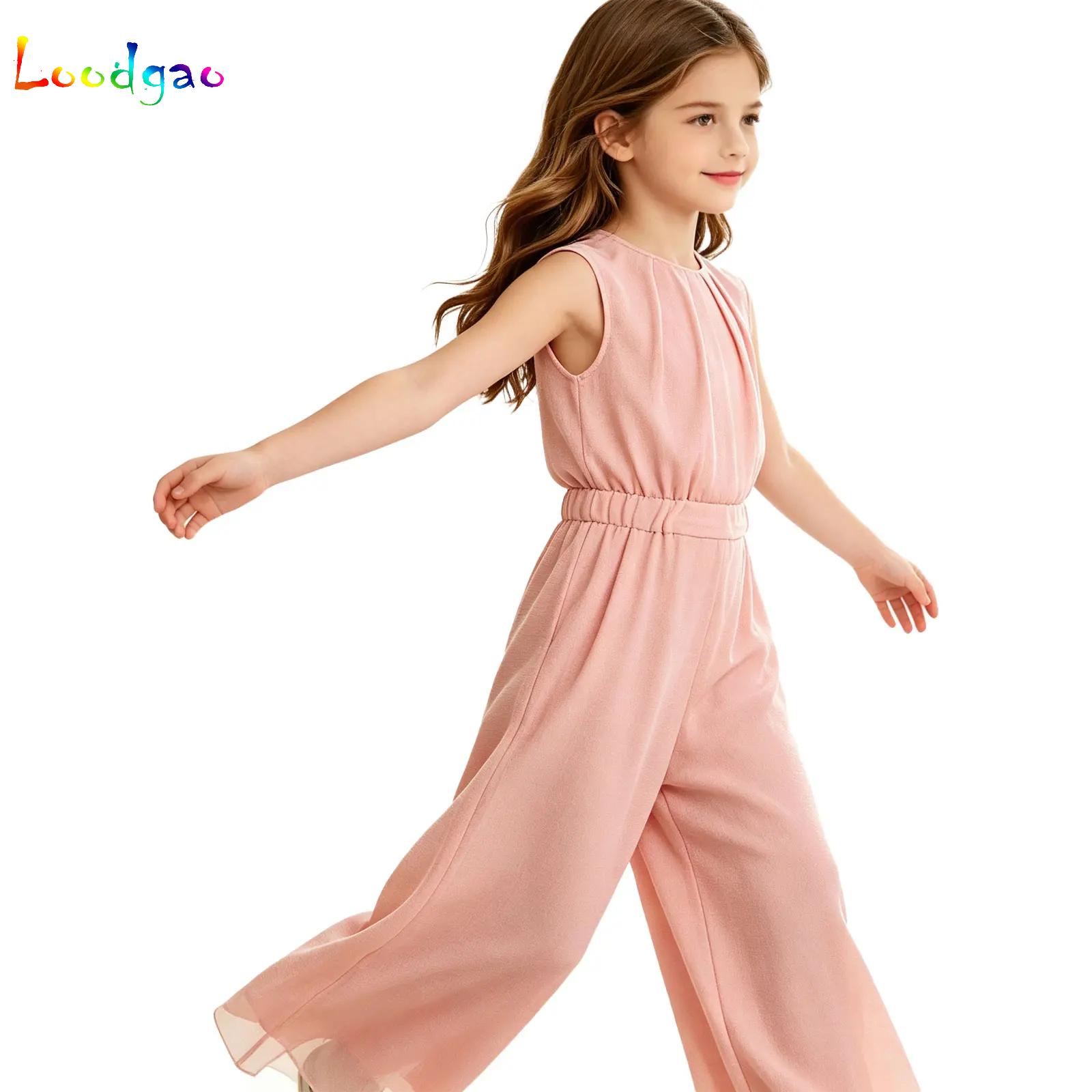 Kids Outdoor Outfit - Jumpsuit Kasual Anak Perempuan Berbahan Mesh