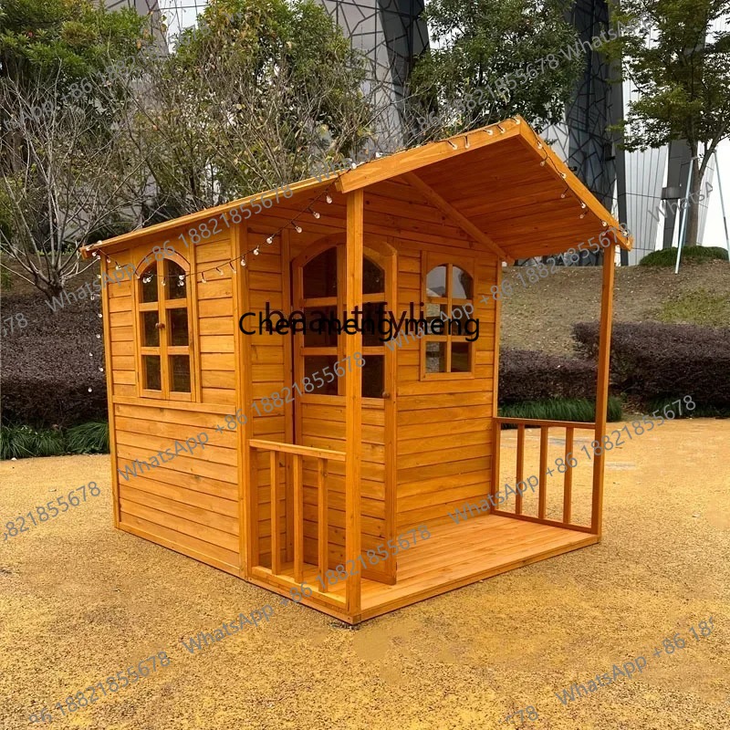 Kids Outdoor Treehouse - Rumah Mainan Anak Kayu Besar, Tenda
