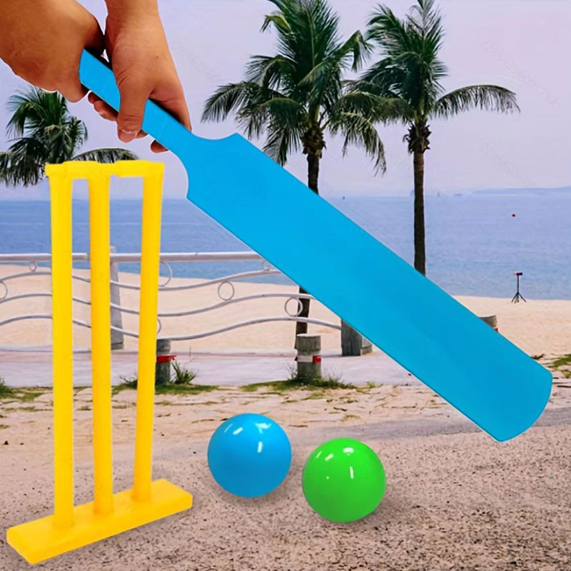 Kids Outdoor Garden Toys - 4 Set Peralatan Kriket untuk Anak-anak,
