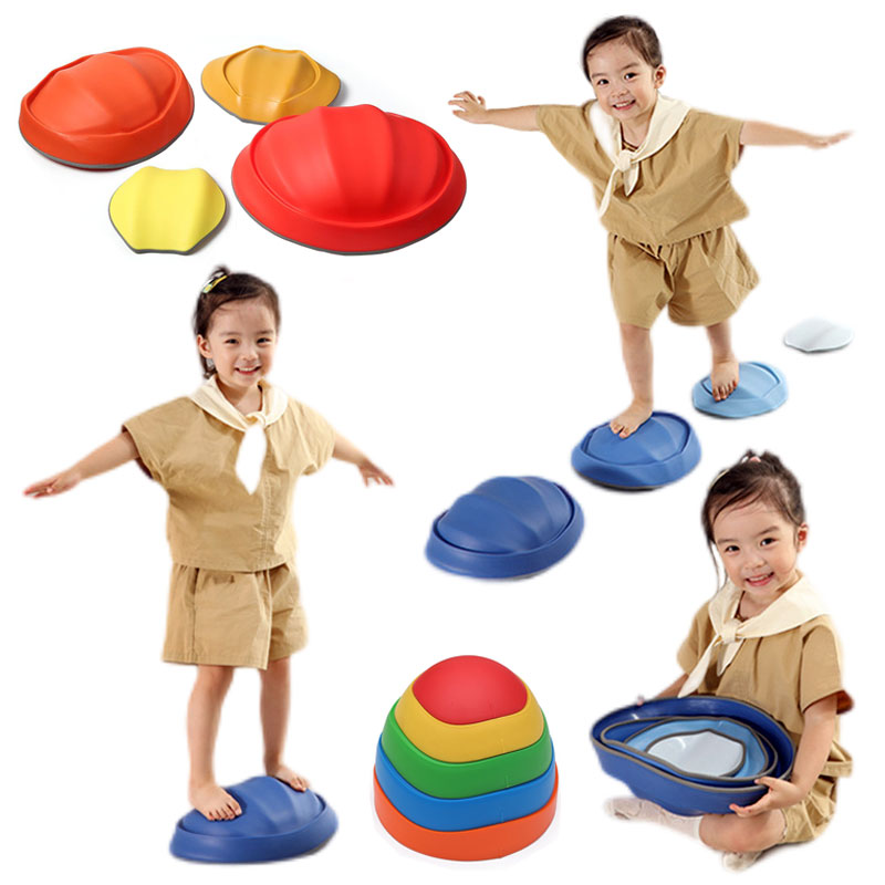 Kids Outdoor Play Equipment - Keseimbangan Batu Loncatan Anak Anti-selip Bertekstur