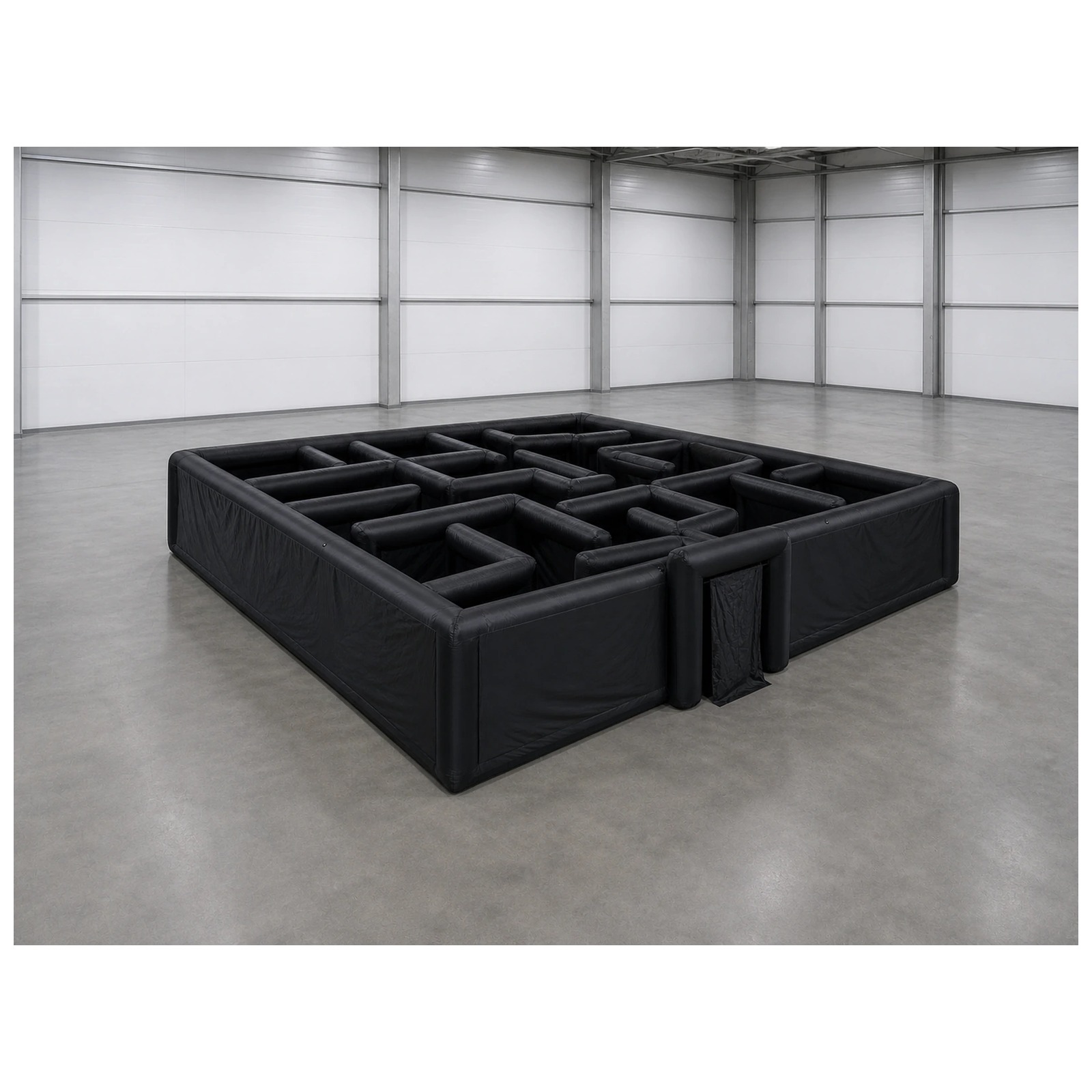 Kids Outdoor Games For Party - Labirin Tiup Hitam Polos Ukuran Besar