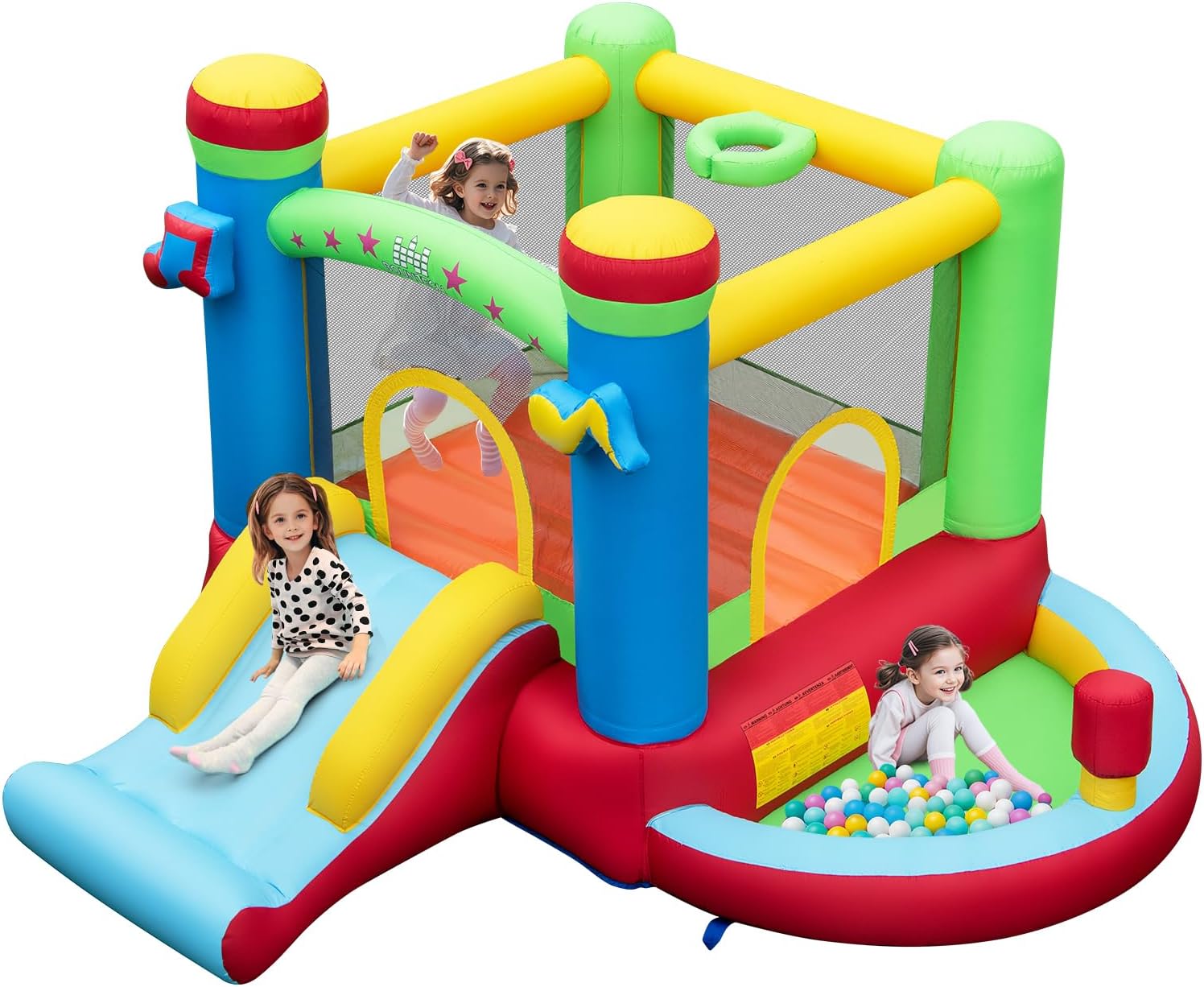 Kids Outdoor Jumping - Rumah Loncat Tiup dengan Kolam Bola,