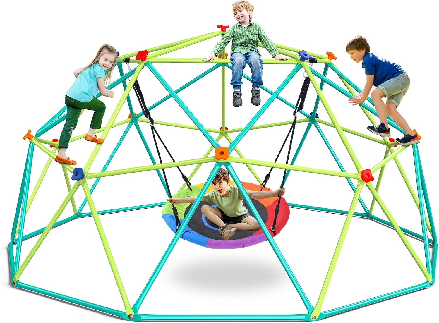 Kids Outdoor Climbing Dome - Set Ayunan Kubah Panjat 10 kaki