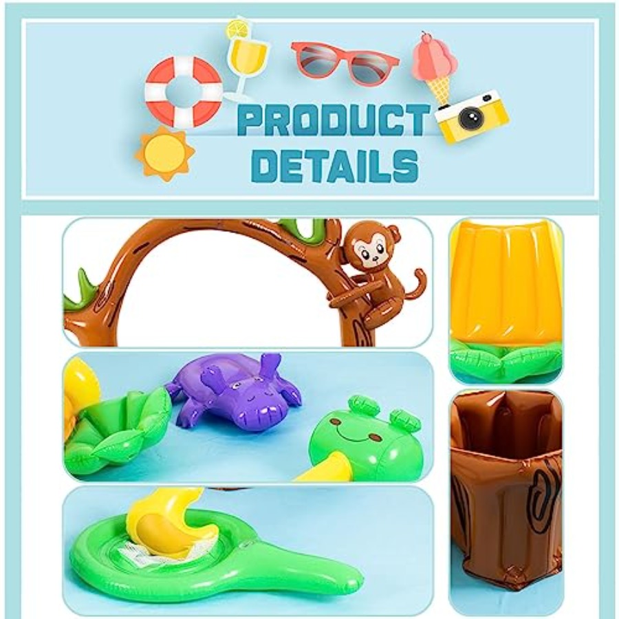 Pusat bermain hewan hutan tiup - Kids Outdoor Garden Toys ulasan dan harga