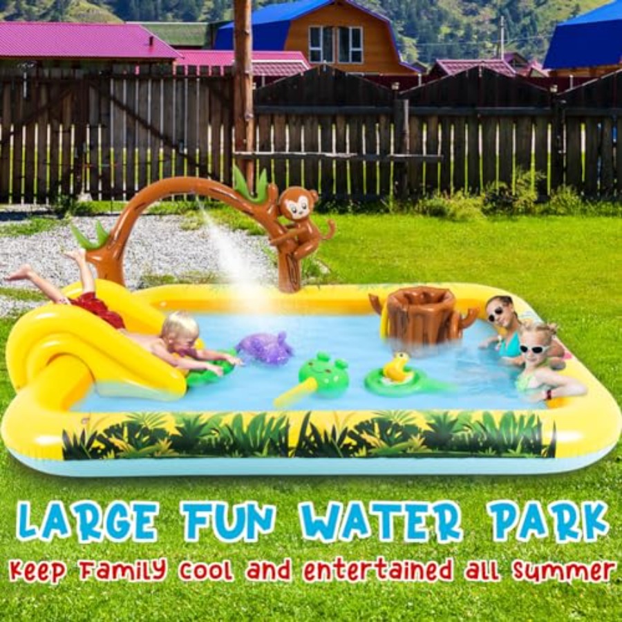 Pusat bermain hewan hutan tiup - Kids Outdoor Garden Toys ulasan dan harga