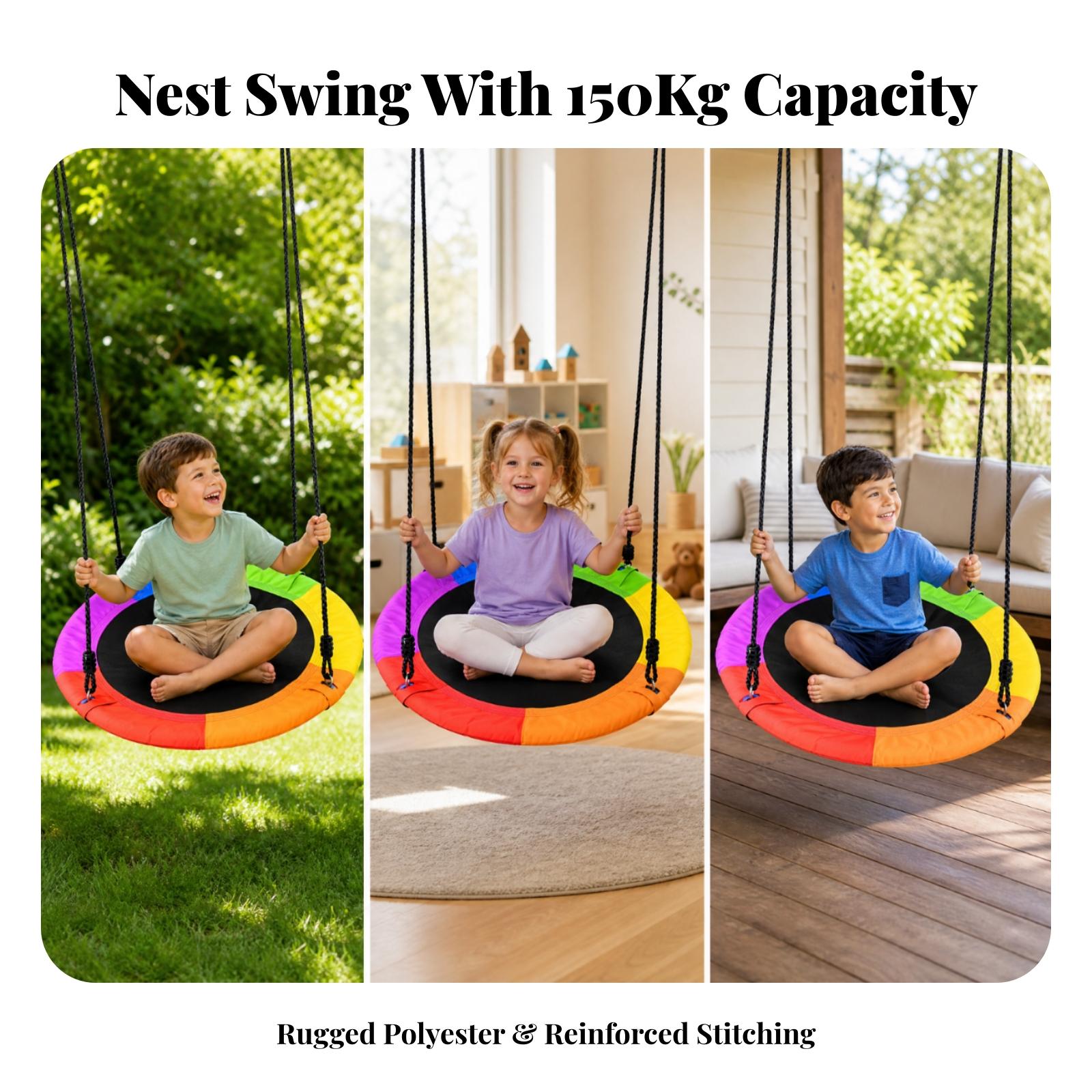 Ayunan gantung berbentuk saran - Kids Outdoor Nest Swing ulasan dan harga