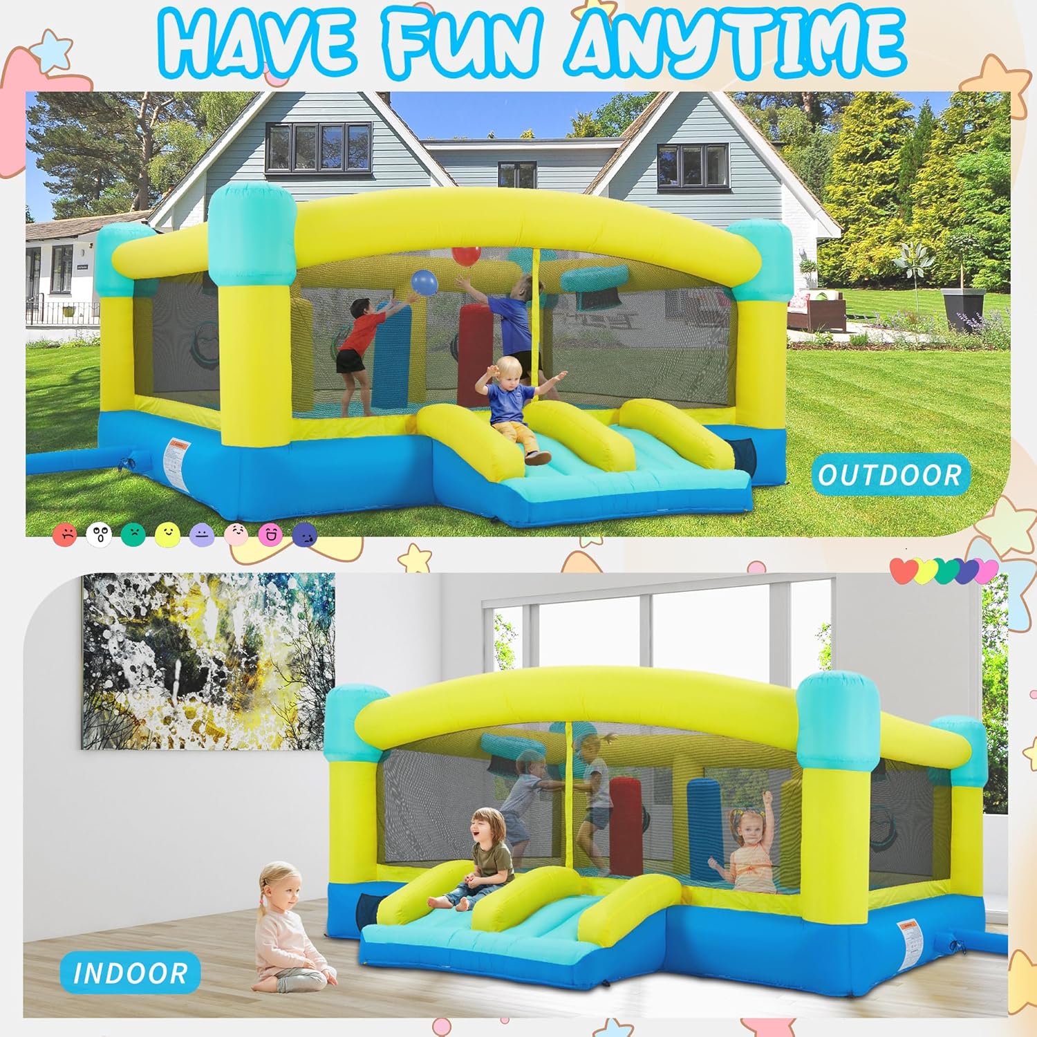 Rumah Loncat Besar, Kastil Lon - Kids Outdoor Slide ulasan dan harga