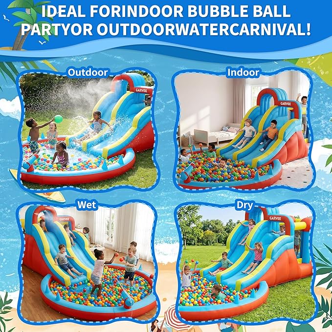 Taman Air Tiup 8-in-1 Semua Mu - Kids Outdoor Slide ulasan dan harga