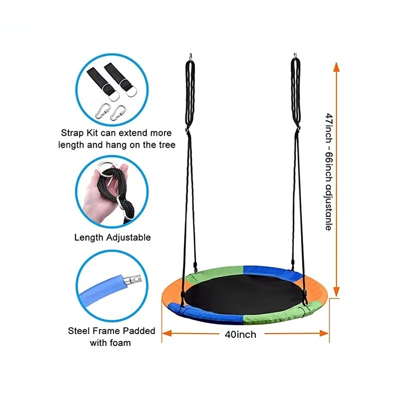 Ayunan Taman Bulat Zoshine Har - Kids Outdoor Nest Swing ulasan dan harga