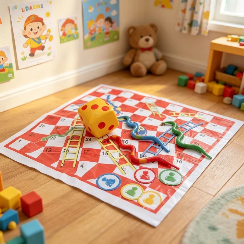Alas Permainan Tangga Ular Tah - Kids Outdoor Mat Waterproof ulasan dan harga