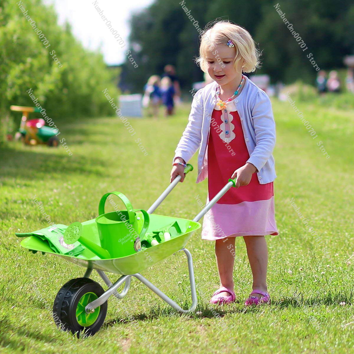 Gerobak Dorong Anak untuk Luar - Kids Outdoor Garden Toys ulasan dan harga