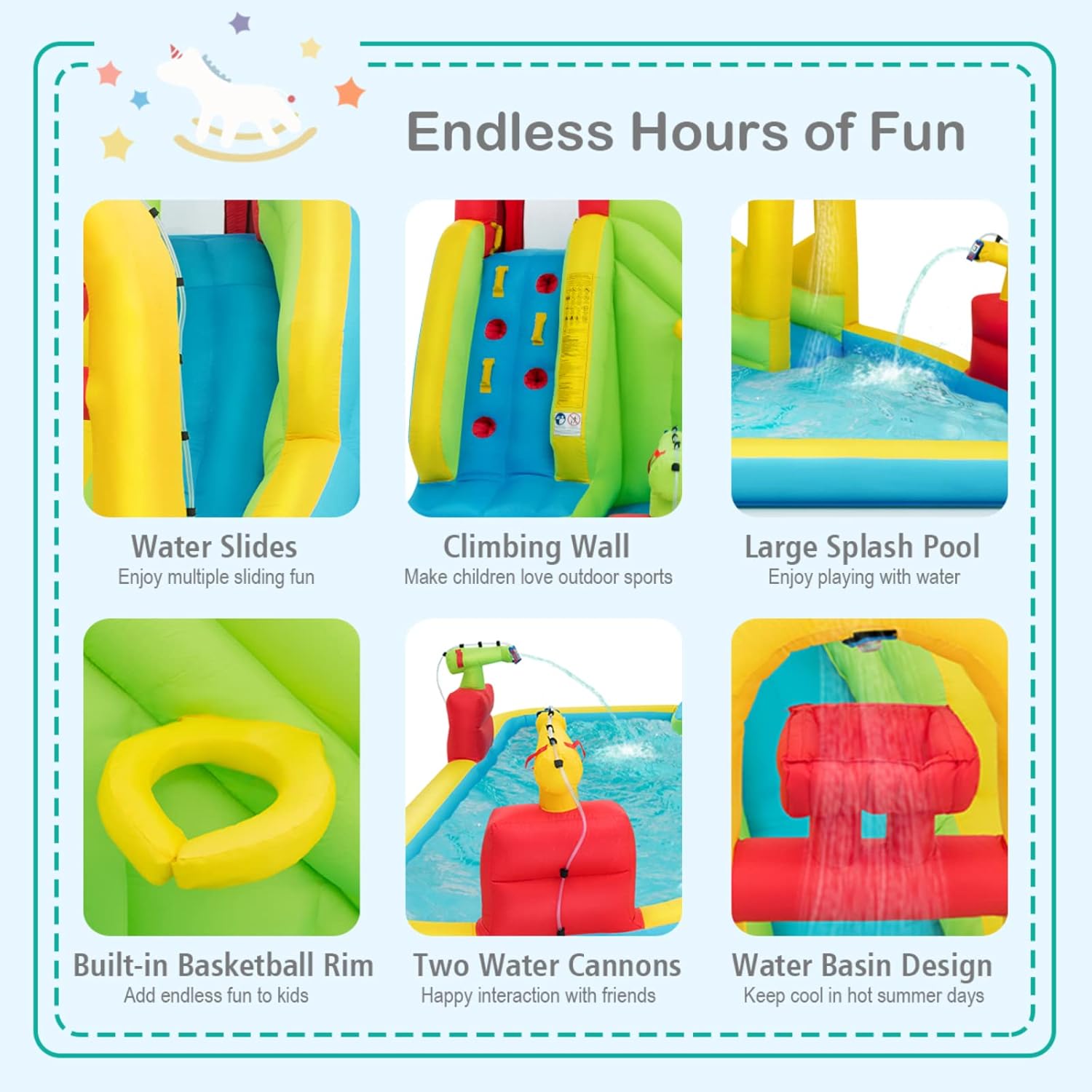 Taman Bermain Air Tiup Mega un - Kids Outdoor Slide ulasan dan harga