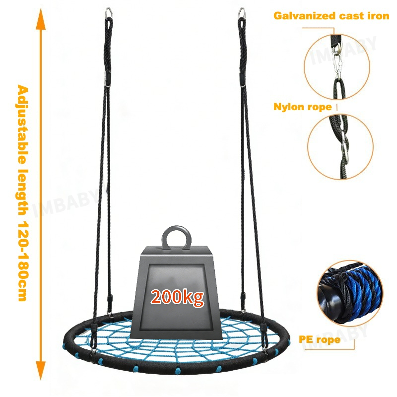 IMBABY Ayunan Jaring Bulat 100 - Kids Outdoor Nest Swing ulasan dan harga