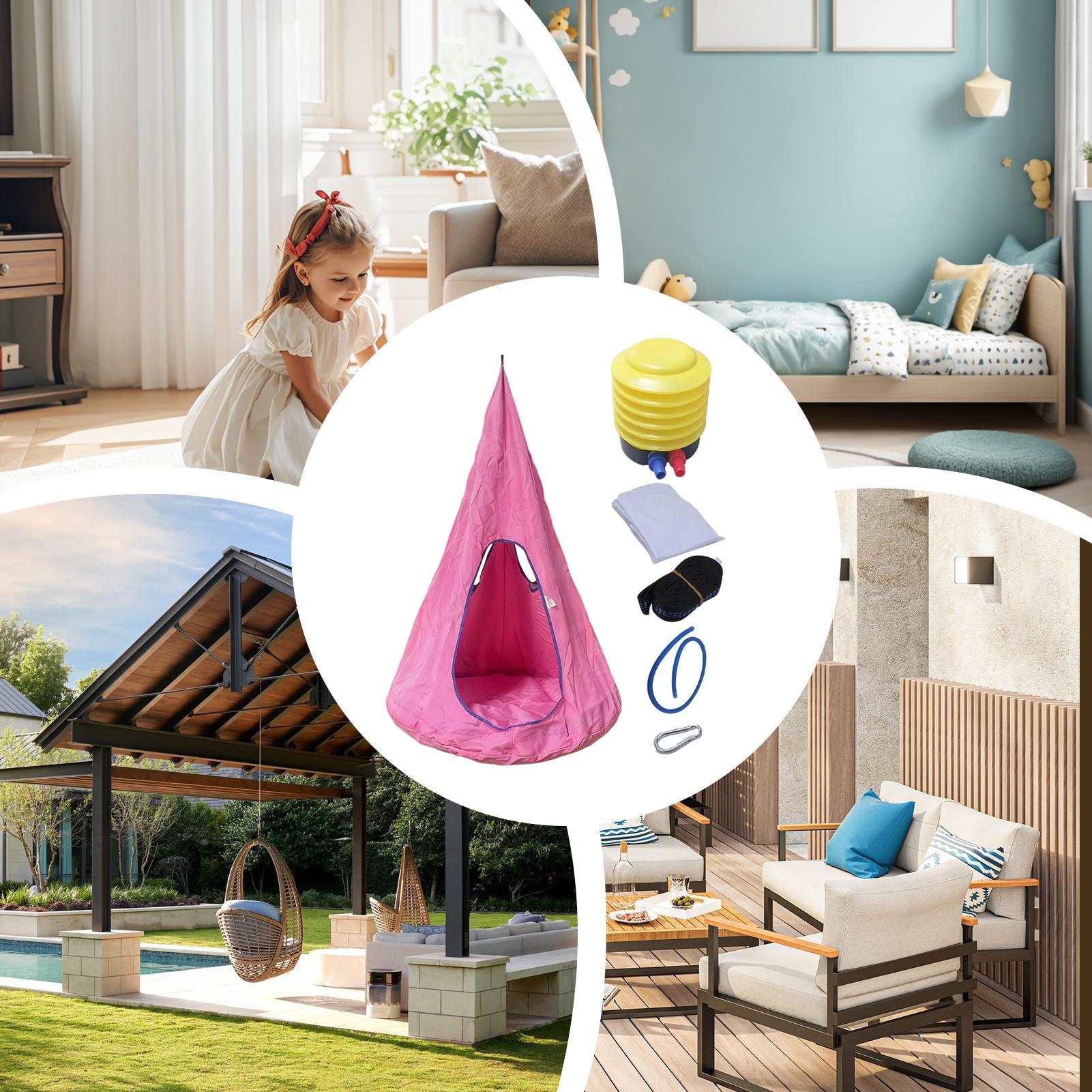 Kursi Ayunan Anak dengan Banta - Kids Outdoor Nest Swing ulasan dan harga