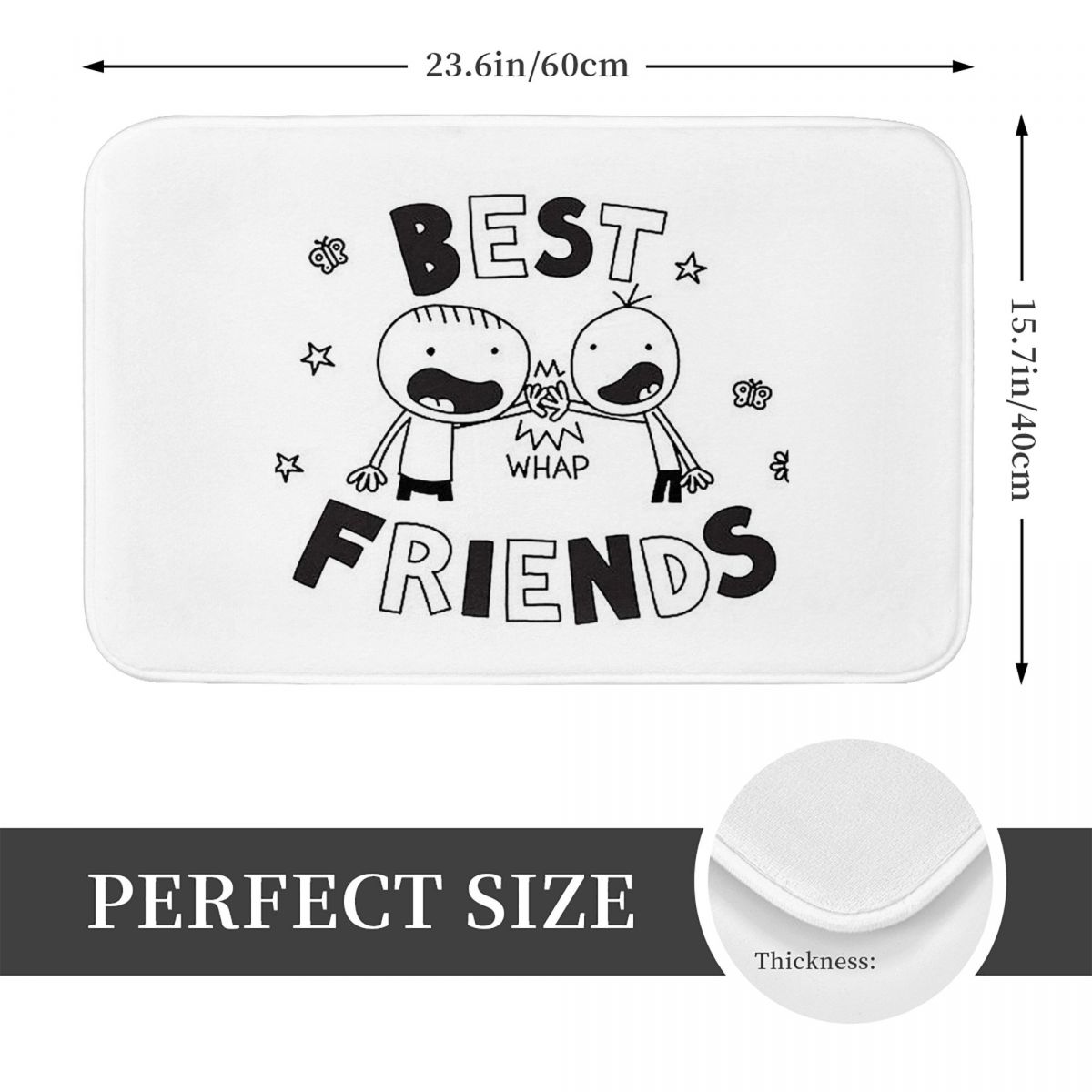 Best Friends Diary Of A Wimpy  - Kids Outdoor Mat Waterproof ulasan dan harga
