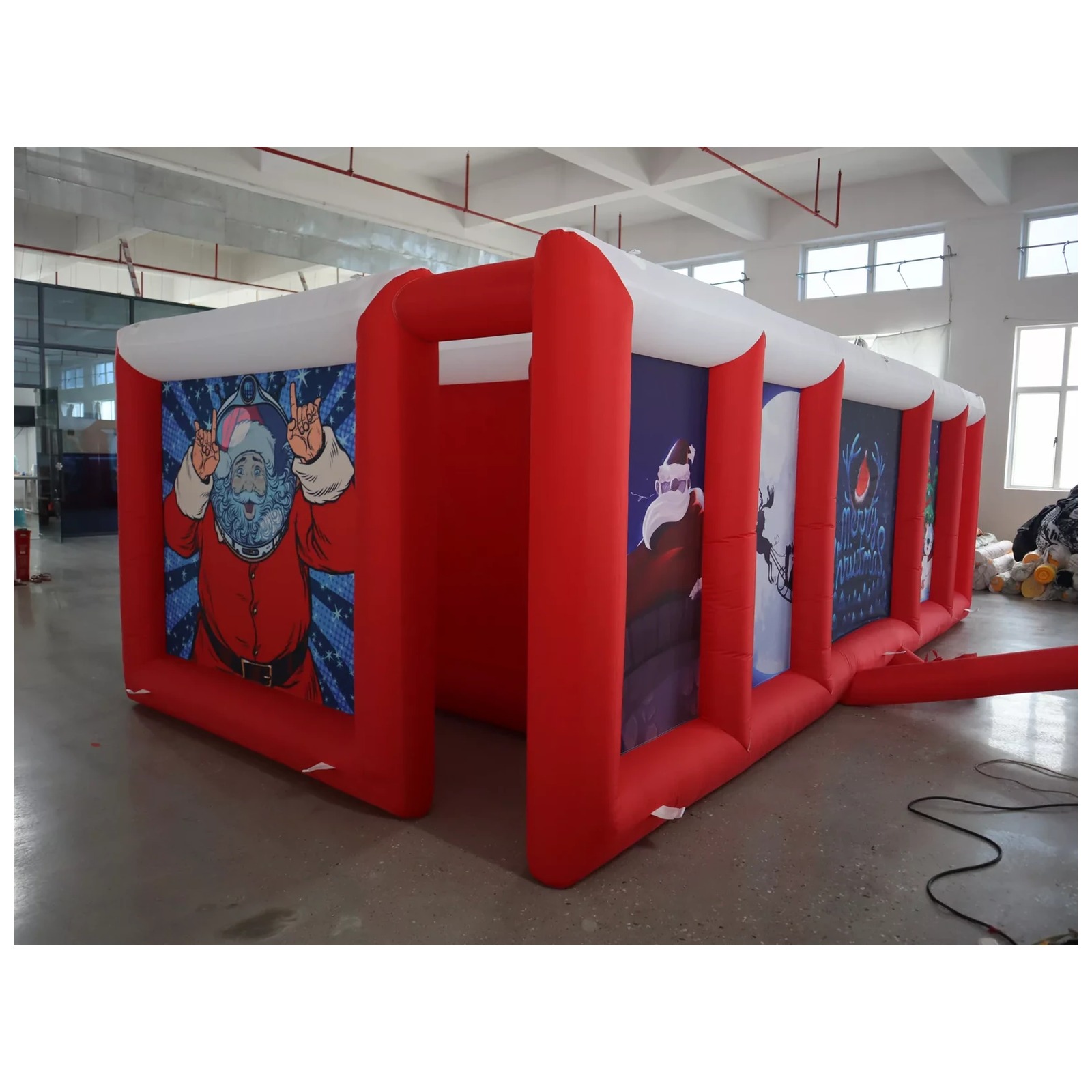 Labirin Tiup Atap Datar Merah  - Kids Outdoor Games For Party ulasan dan harga